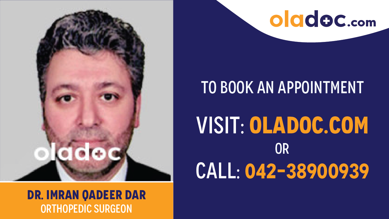 Book appointment with Dr.Imran Qadeer Dar-best Orthopedi Surgeon in Lahore